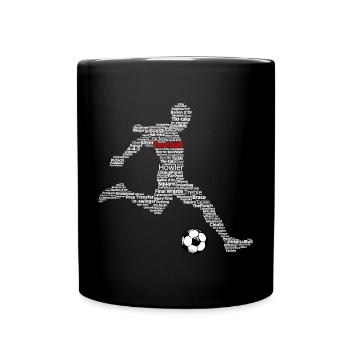 Fussball Fussballer Fussballspieler Fussballspiel - Tasse einfarbig - Schwarz - Vorne