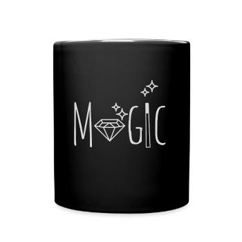 Magie - Magic - Zauber - Magier - Tasse einfarbig - Schwarz - Vorne
