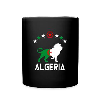 Algeria Lion Flags Design/ Gift - Full Colour Mug - black - Front