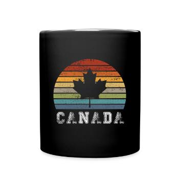 Conception / cadeau de feuille d'érable vintage du Canada - Mug uni - noir - Devant
