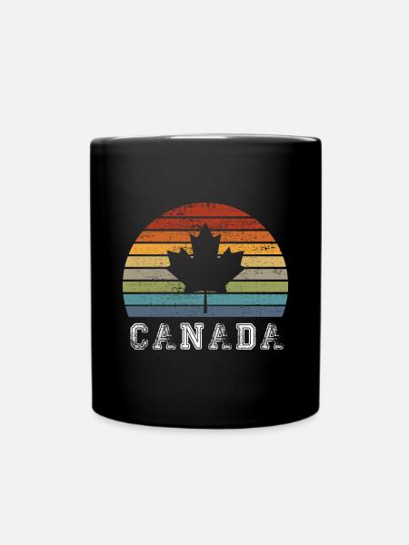 Conception / cadeau de feuille d'érable vintage du Canada - Mug uni - noir