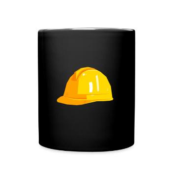 Construction helmet gift gift idea - Full Colour Mug - black - Front