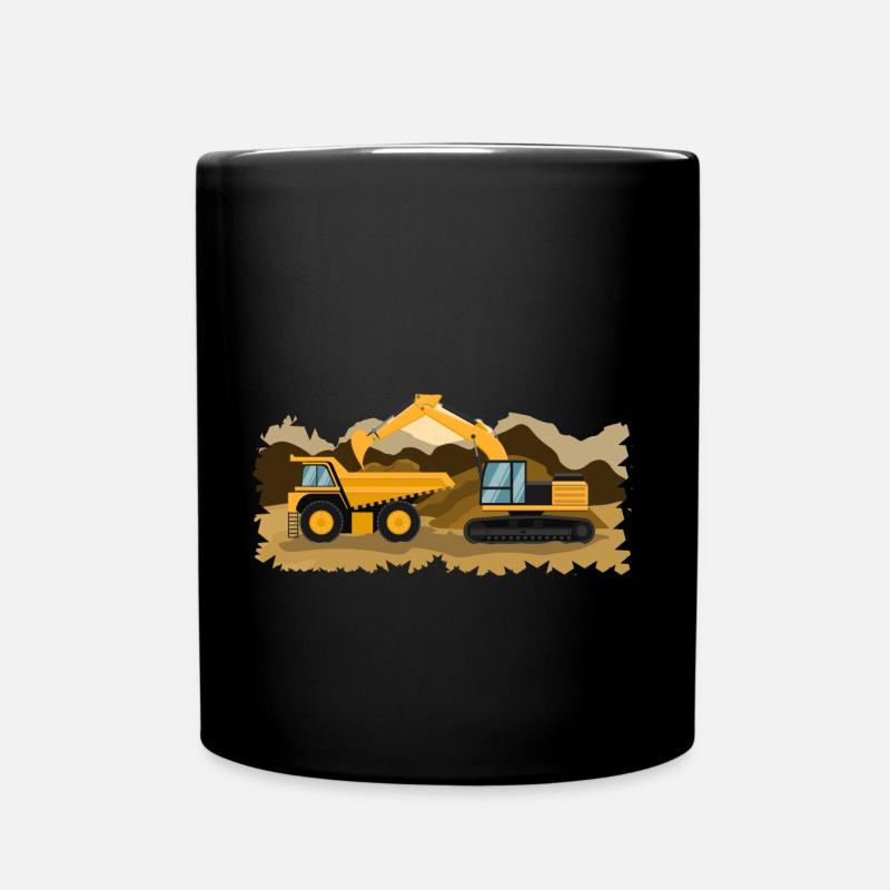 Bagger Kipper Geschenk Geschenkidee - Tasse einfarbig - Schwarz