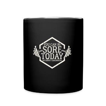Entraînement dur - entraînement - entraînement en force - Mug uni - noir - Devant
