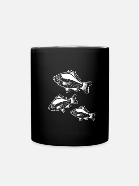 Fische - Tasse einfarbig - Schwarz