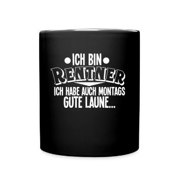 Rentner - Tasse einfarbig - Schwarz - Vorne