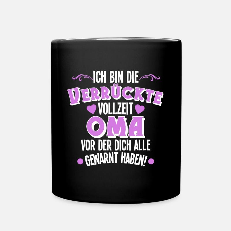 Oma - Tasse einfarbig - Schwarz