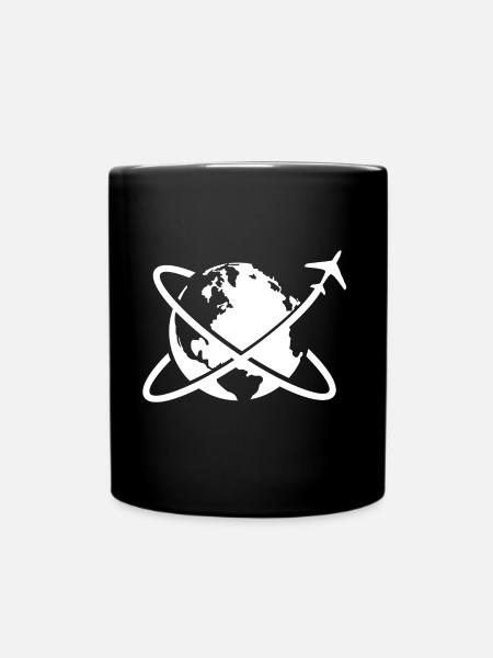 Tour du monde avion voyage - Mug uni - noir