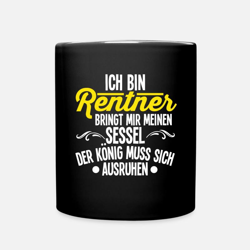 Rentner - Tasse einfarbig - Schwarz