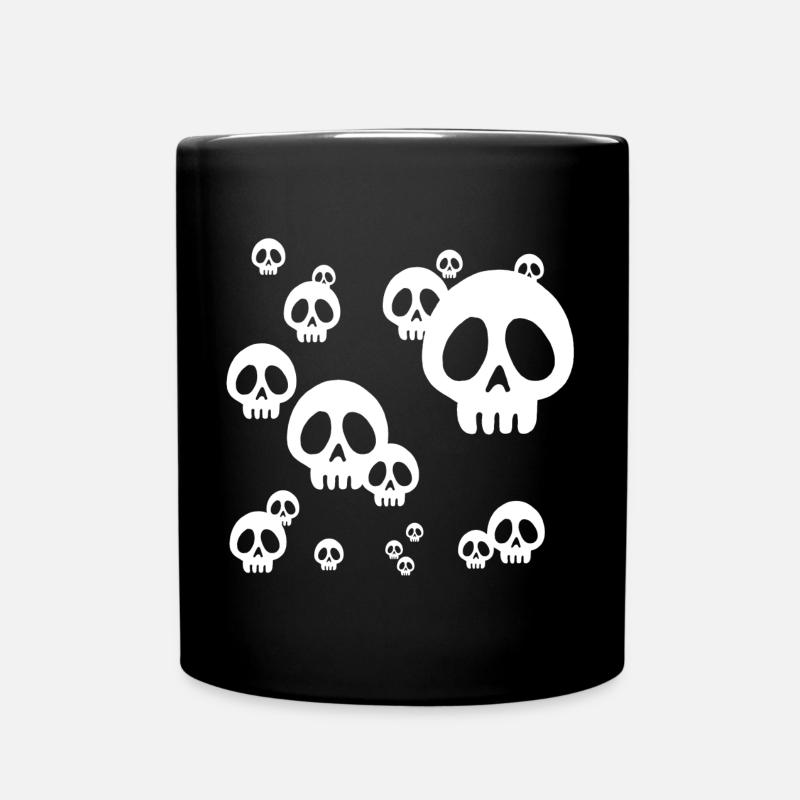Tête de mort manga invasion (blanc) - Mug uni - noir