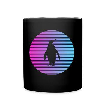 Pinguin - Tasse einfarbig - Schwarz - Vorne