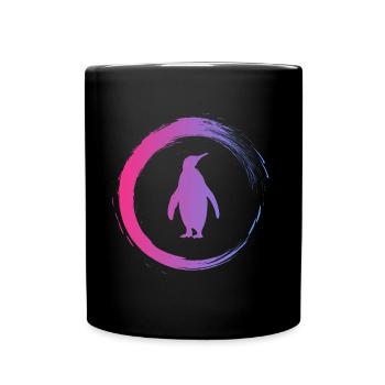 Pinguin - Tasse einfarbig - Schwarz - Vorne