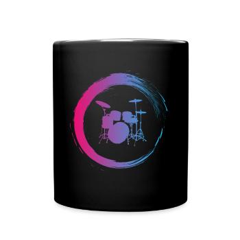 I like the drums - Full Colour Mug - black - Front