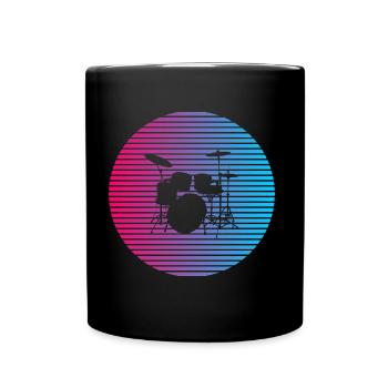 I like the drums - Full Colour Mug - black - Front