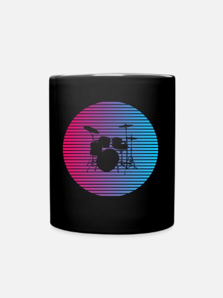 Ich mag die Drums - Tasse einfarbig - Schwarz