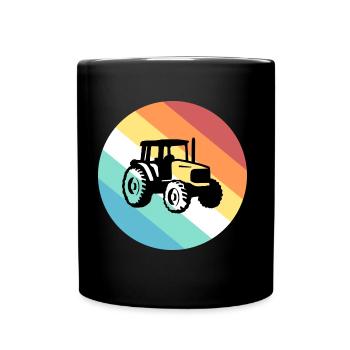 Tracteur - Mug uni - noir - Devant