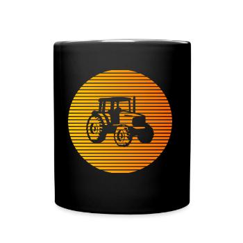 Tracteur - Mug uni - noir - Devant