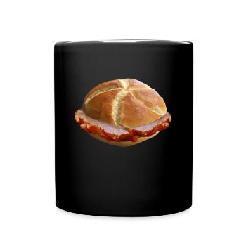 Leberkas Semmel Bayern Fromage de foie Fromage à la viande - Mug uni - noir - Devant