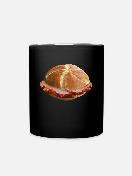 Leberkas Semmel Bayern Leberkäse Fleischkäse - Tasse einfarbig - Schwarz