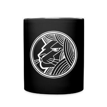 A lion - Full Colour Mug - black - Front