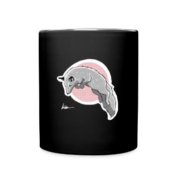 hunting snow fox - Full Colour Mug - black - Front