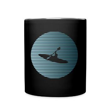 Kayaking - Tasse einfarbig - Schwarz - Vorne