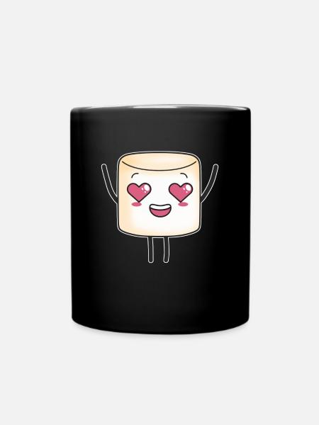 Marshmallow Marshmallows Sweet Candy Enfants - Mug uni - noir