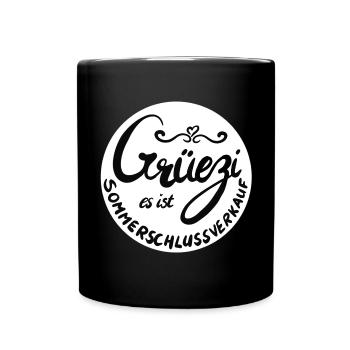 Sommerschlussverkauf - Tasse einfarbig - Schwarz - Vorne