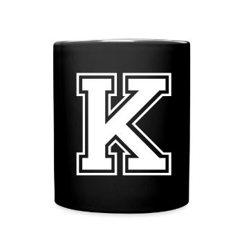 k - Tasse einfarbig - Schwarz - Vorne