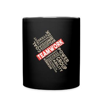 Travail d'équipe - Mug uni - noir - Devant