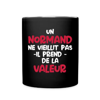 Valeur normande - Mug uni - noir - Devant