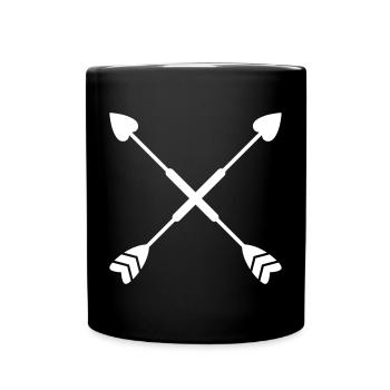 Décoration coeur - Mug uni - noir - Devant