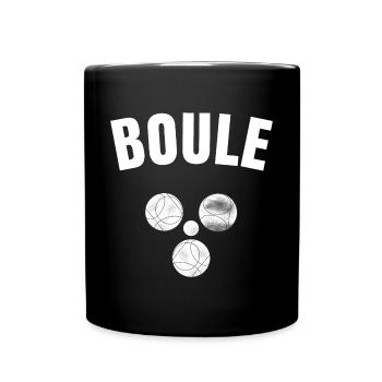 Jeu de boules Pétanque Tournoi sportif de boules - Mug uni - noir - Devant