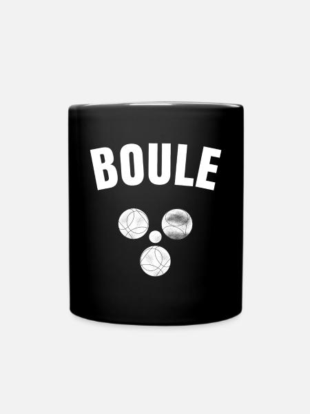Boule Kugel Spiel Petanque Boules Sport Turnier - Tasse einfarbig - Schwarz
