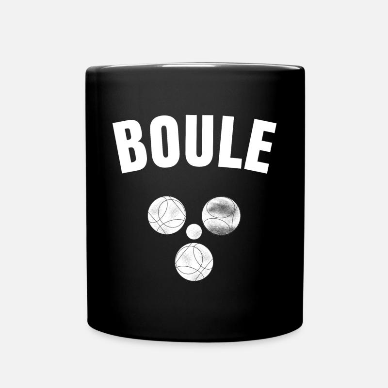 Boule Kugel Spiel Petanque Boules Sport Turnier - Tasse einfarbig - Schwarz