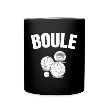 Boule boules Jeu Pétanque Boules Sport Tournoi - Mug uni - noir - Devant
