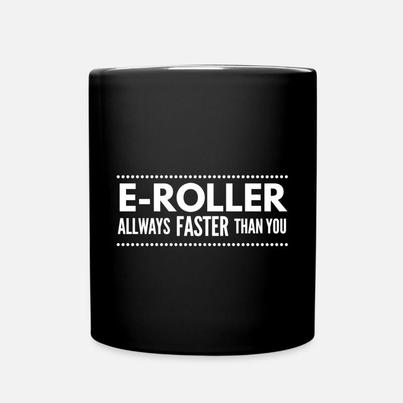 Escooter E-Roller Scoot Geschenk 8 - Tasse einfarbig - Schwarz
