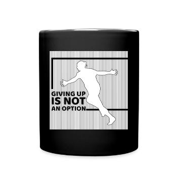 giving up is not an option - Mug uni - noir - Devant