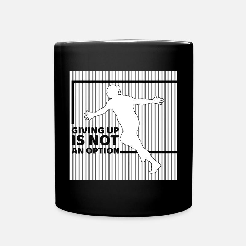 giving up is not an option - Full Colour Mug - black