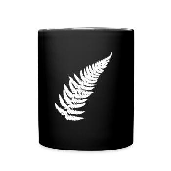 Plume de fougère contrastée - Mug uni - noir - Devant