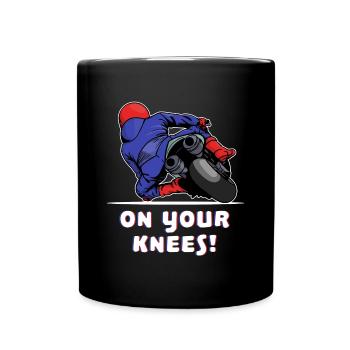 Motorbike motorbikes racing driver biker motorsport - Full Colour Mug - black - Front
