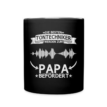 Tontechniker Tontechnik Veranstaltungstechniker - Tasse einfarbig - Schwarz - Vorne
