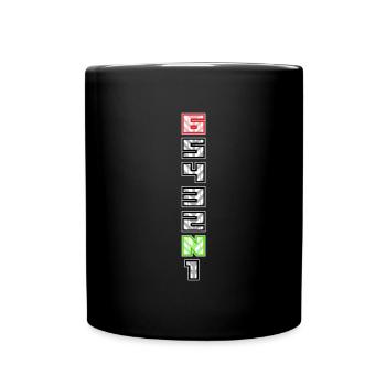 Gear shift transmission motorcycle motorbikes biker - Full Colour Mug - black - Front
