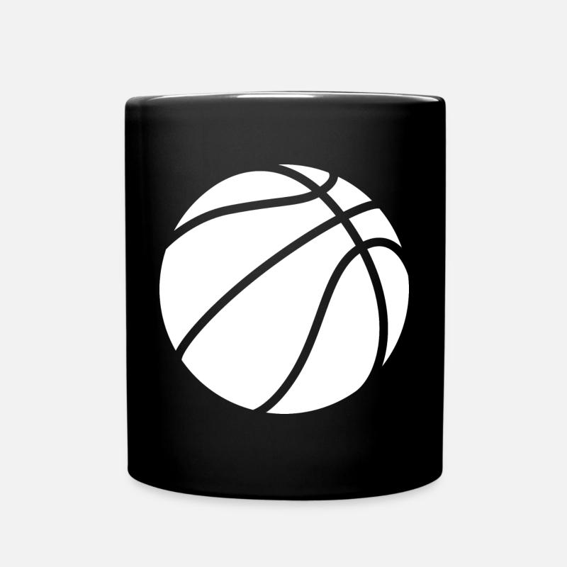 Basketball logo white - Full Colour Mug - black