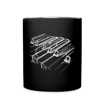 Piano - Mug uni - noir - Devant