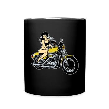 Biker Motocycliste Moto Sexy Girl Cool - Mug uni - noir - Devant
