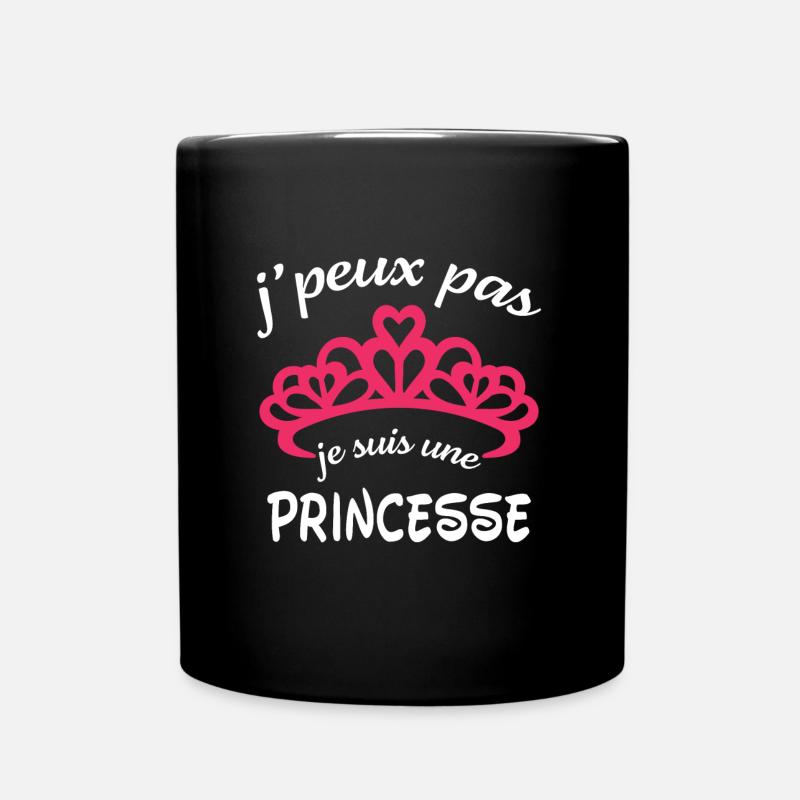 t-shirt J'peux pas je suis une princesse - Mug uni - noir