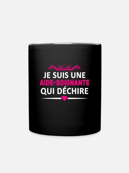 Aide-soignante qui déchire - Mug uni - noir
