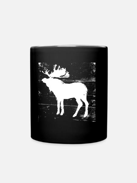 Elch - Tasse einfarbig - Schwarz