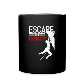Kletterer Kletter T-Shirt - Tasse einfarbig - Schwarz - Vorne